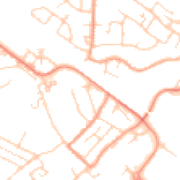 Daytime road noise heatmap for TN24 0BU