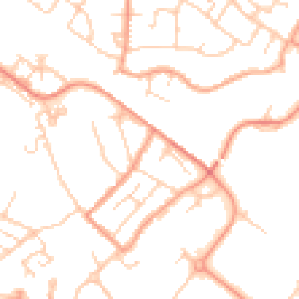 Daytime road noise heatmap for TN24 0BY