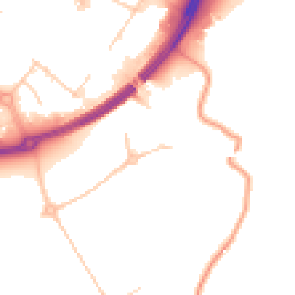 Daytime road noise heatmap for TN24 0FL