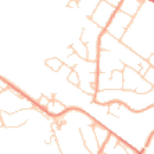 Daytime road noise heatmap for TN24 0FX