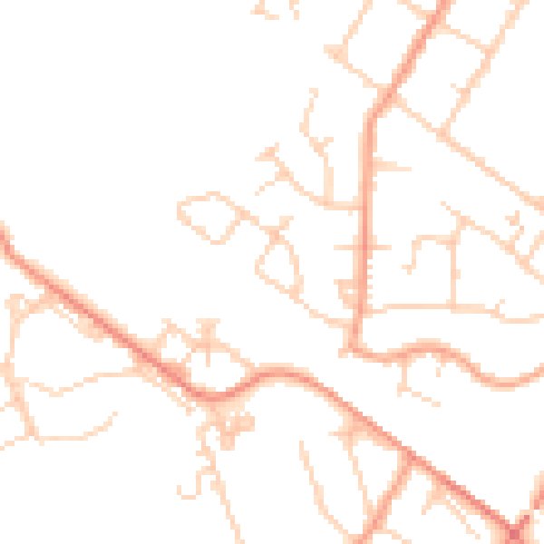 Daytime road noise heatmap for TN24 0FY