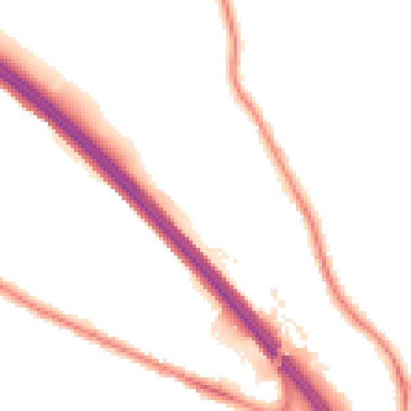 Night-time road noise heatmap for TN24 0HY