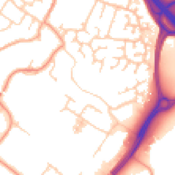 Daytime road noise heatmap for TN24 0LE