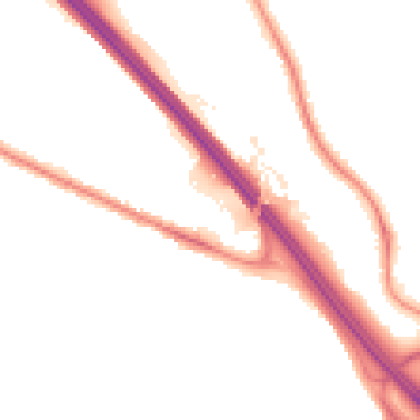 Night-time road noise heatmap for TN24 0LG