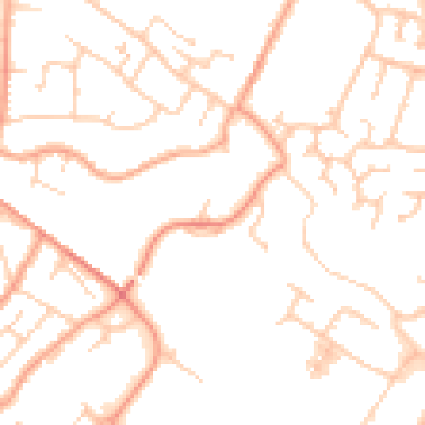 Daytime road noise heatmap for TN24 0LW