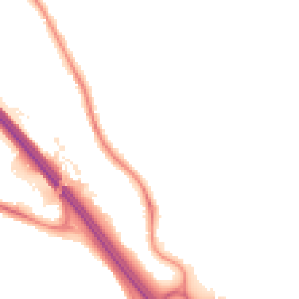 Night-time road noise heatmap for TN24 0NJ
