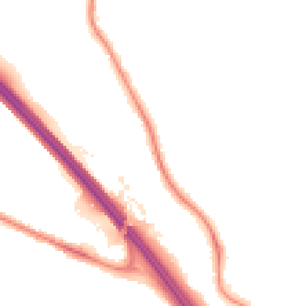 Night-time road noise heatmap for TN24 0NR