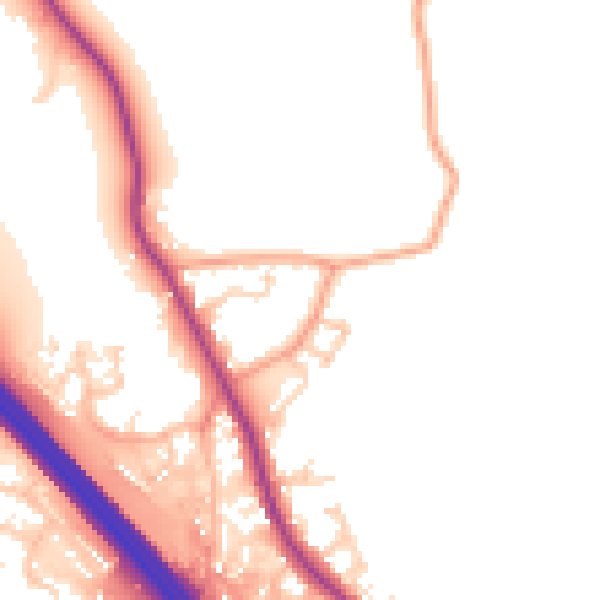 Daytime road noise heatmap for TN24 0SL