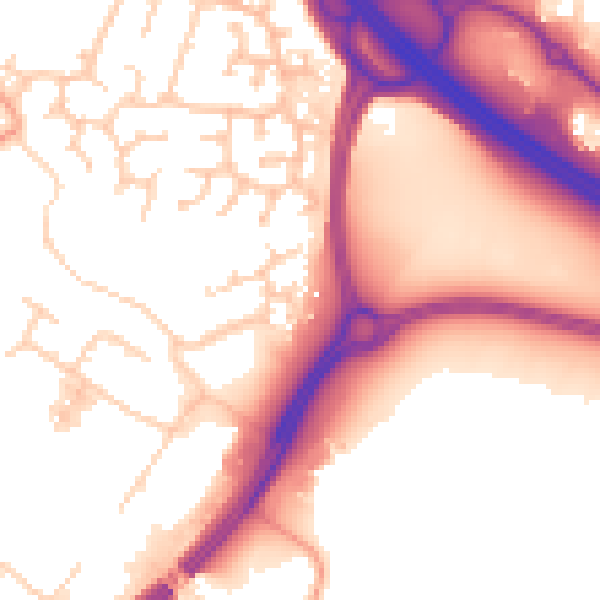 Daytime road noise heatmap for TN24 0TP