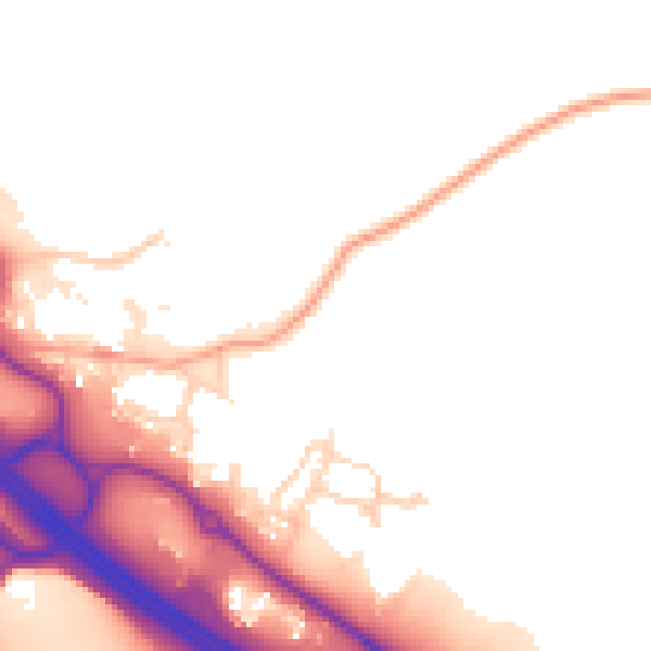 Daytime road noise heatmap for TN24 0YD