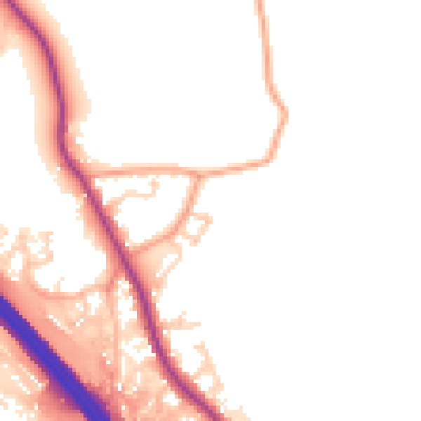 Daytime road noise heatmap for TN24 0YW