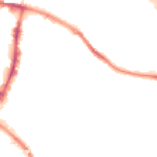 Night-time road noise heatmap for TN24 8BD