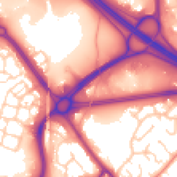 Daytime road noise heatmap for TN24 8BF