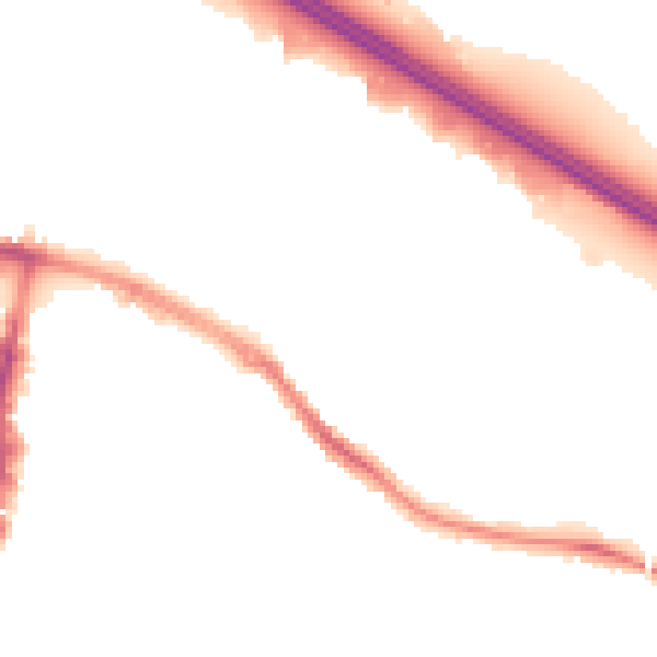 Night-time road noise heatmap for TN24 8BY