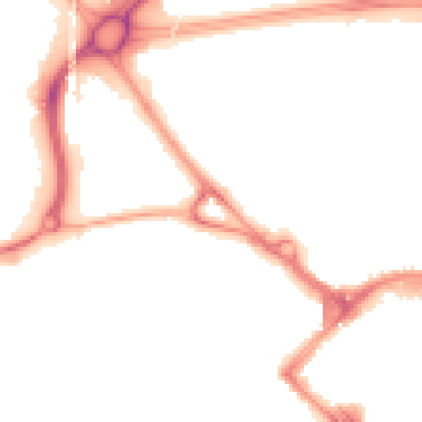 Night-time road noise heatmap for TN24 8FE