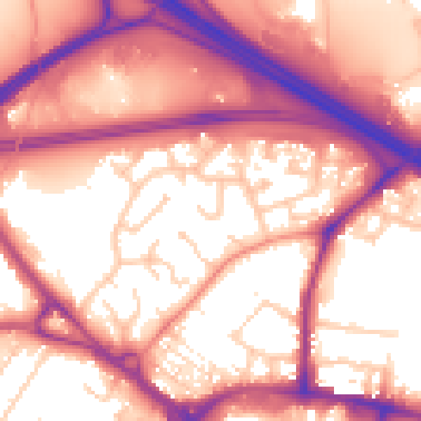 Daytime road noise heatmap for TN24 8HY