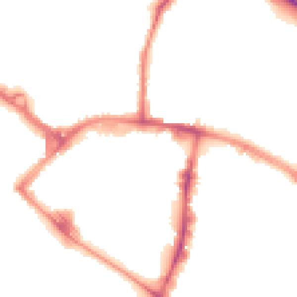 Night-time road noise heatmap for TN24 8JS