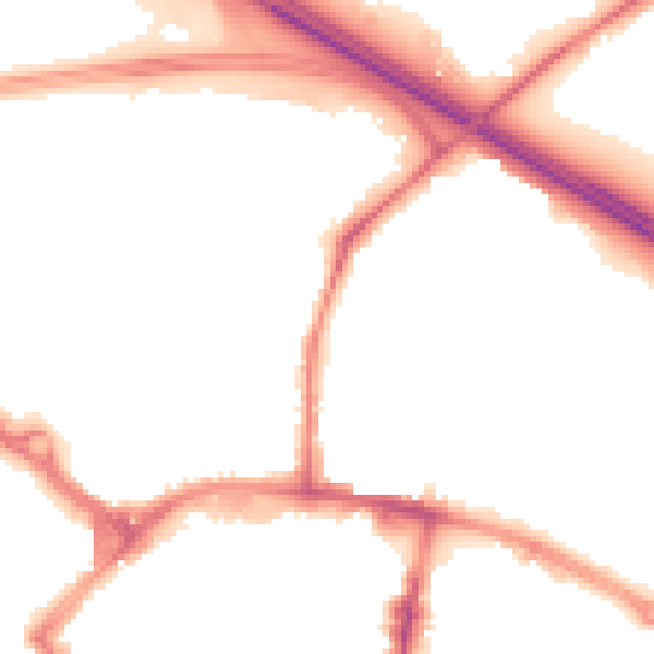 Night-time road noise heatmap for TN24 8LB