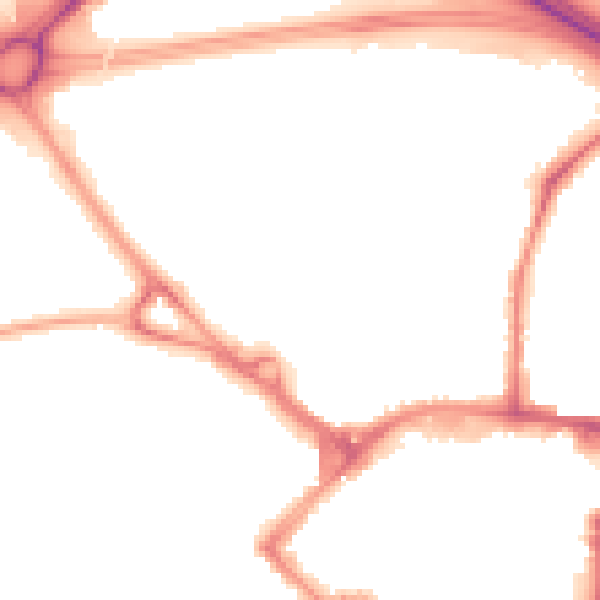 Night-time road noise heatmap for TN24 8NF