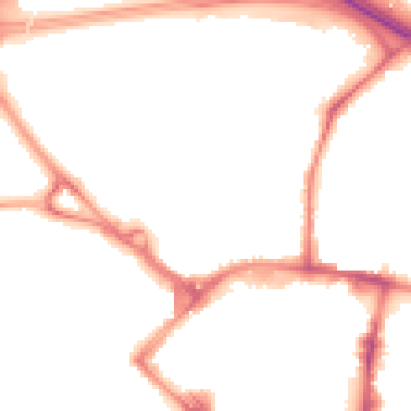 Night-time road noise heatmap for TN24 8NP
