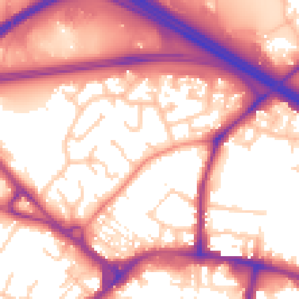 Daytime road noise heatmap for TN24 8NR