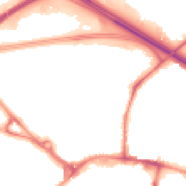 Night-time road noise heatmap for TN24 8NR