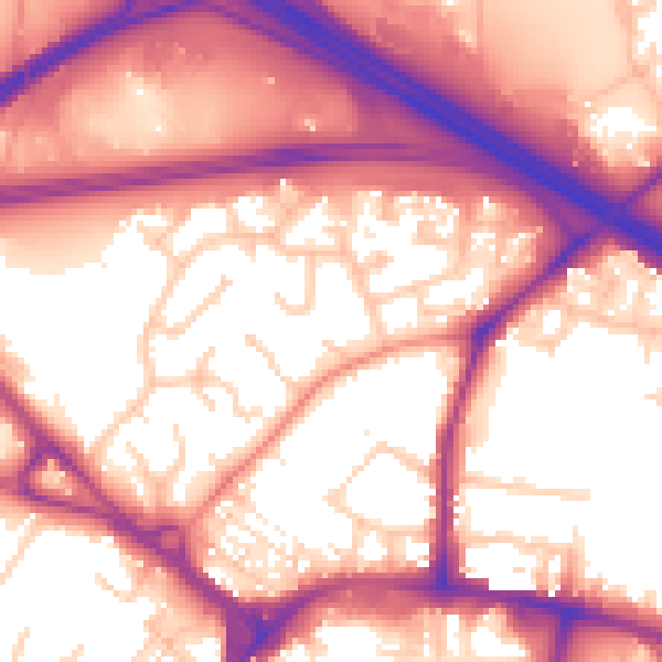 Daytime road noise heatmap for TN24 8NS