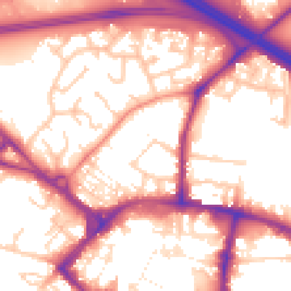 Daytime road noise heatmap for TN24 8NW