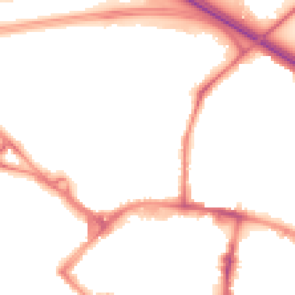 Night-time road noise heatmap for TN24 8NW
