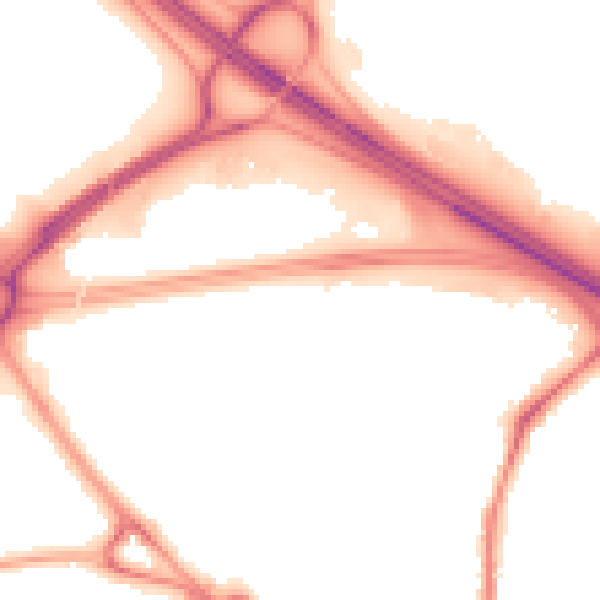 Night-time road noise heatmap for TN24 8QT