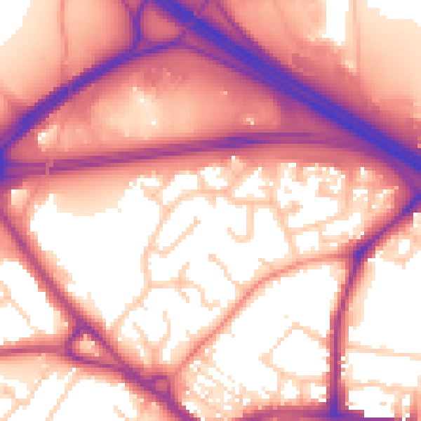 Daytime road noise heatmap for TN24 8QW