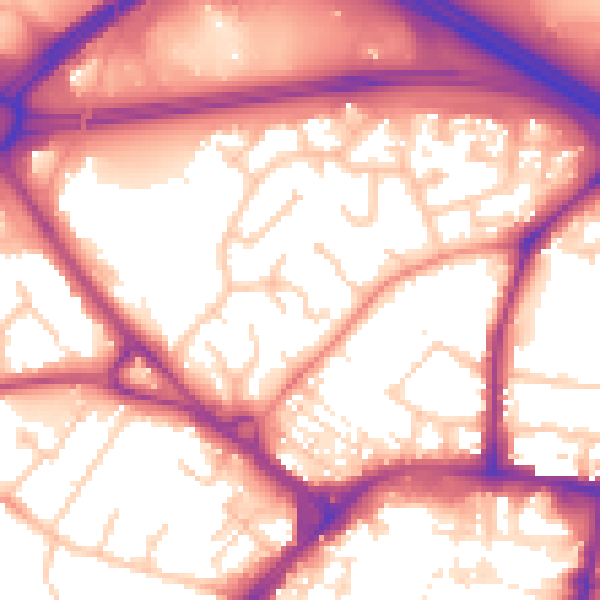 Daytime road noise heatmap for TN24 8UW