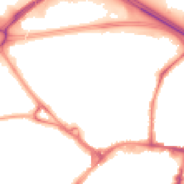 Night-time road noise heatmap for TN24 8UW