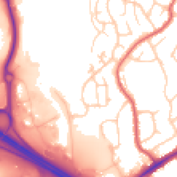 Daytime road noise heatmap for TN24 9AA