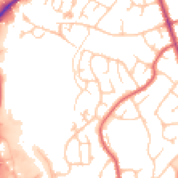 Daytime road noise heatmap for TN24 9BS