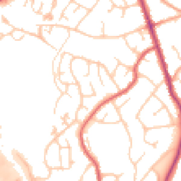 Daytime road noise heatmap for TN24 9BU