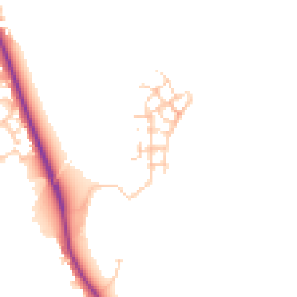 Daytime road noise heatmap for TN24 9FA