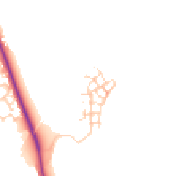 Daytime road noise heatmap for TN24 9FN