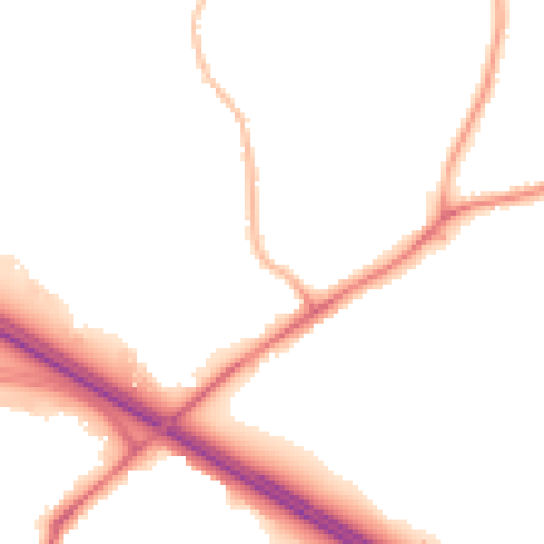 Night-time road noise heatmap for TN24 9JA