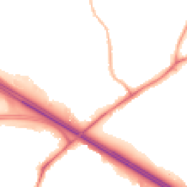 Night-time road noise heatmap for TN24 9JX