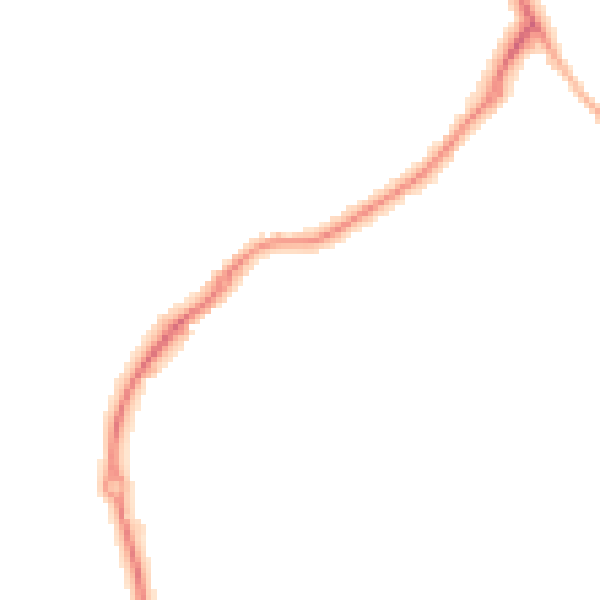 Night-time road noise heatmap for TN24 9LF