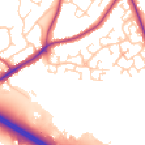 Daytime road noise heatmap for TN24 9PY