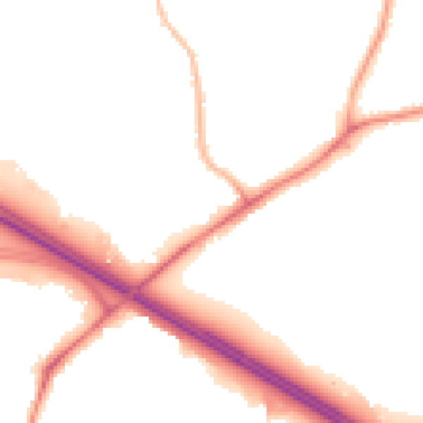 Night-time road noise heatmap for TN24 9QA