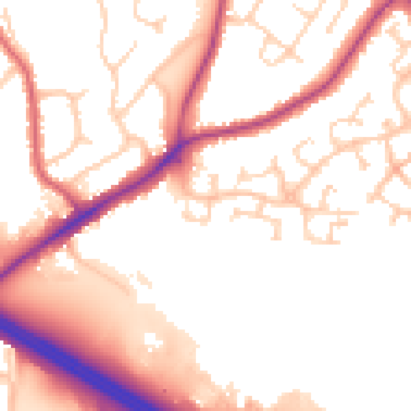 Daytime road noise heatmap for TN24 9RB