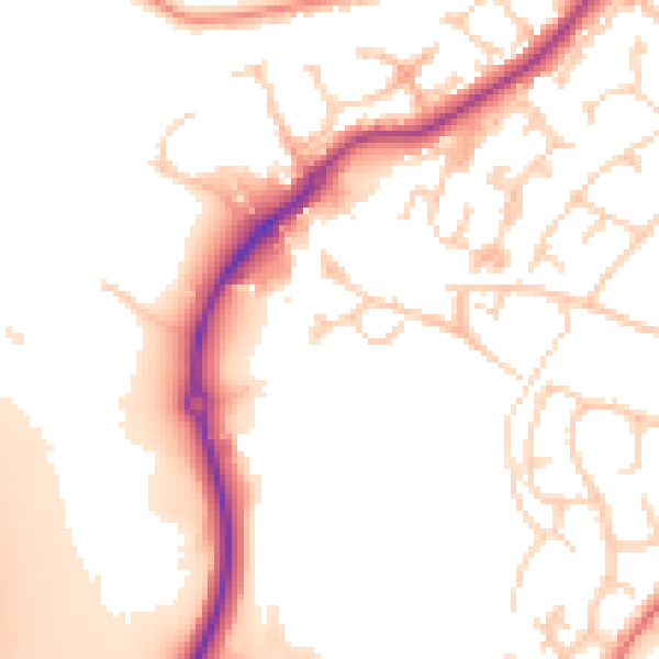 Daytime road noise heatmap for TN24 9RU
