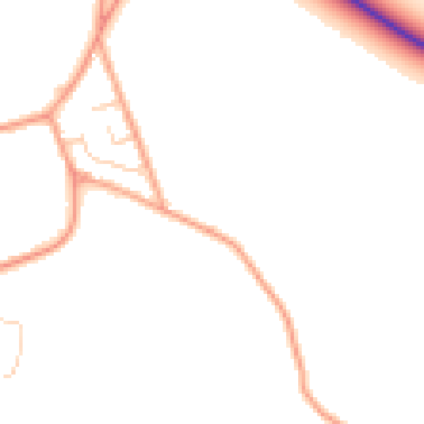 Daytime road noise heatmap for TN26 1AB