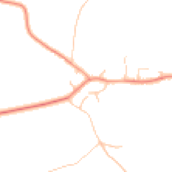 Daytime road noise heatmap for TN26 1AD