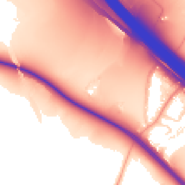 Daytime road noise heatmap for TN26 1AE