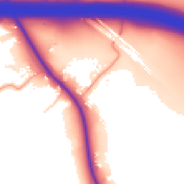 Daytime road noise heatmap for TN26 1AH