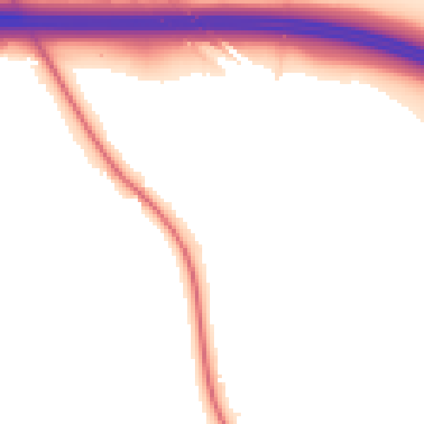 Night-time road noise heatmap for TN26 1AH